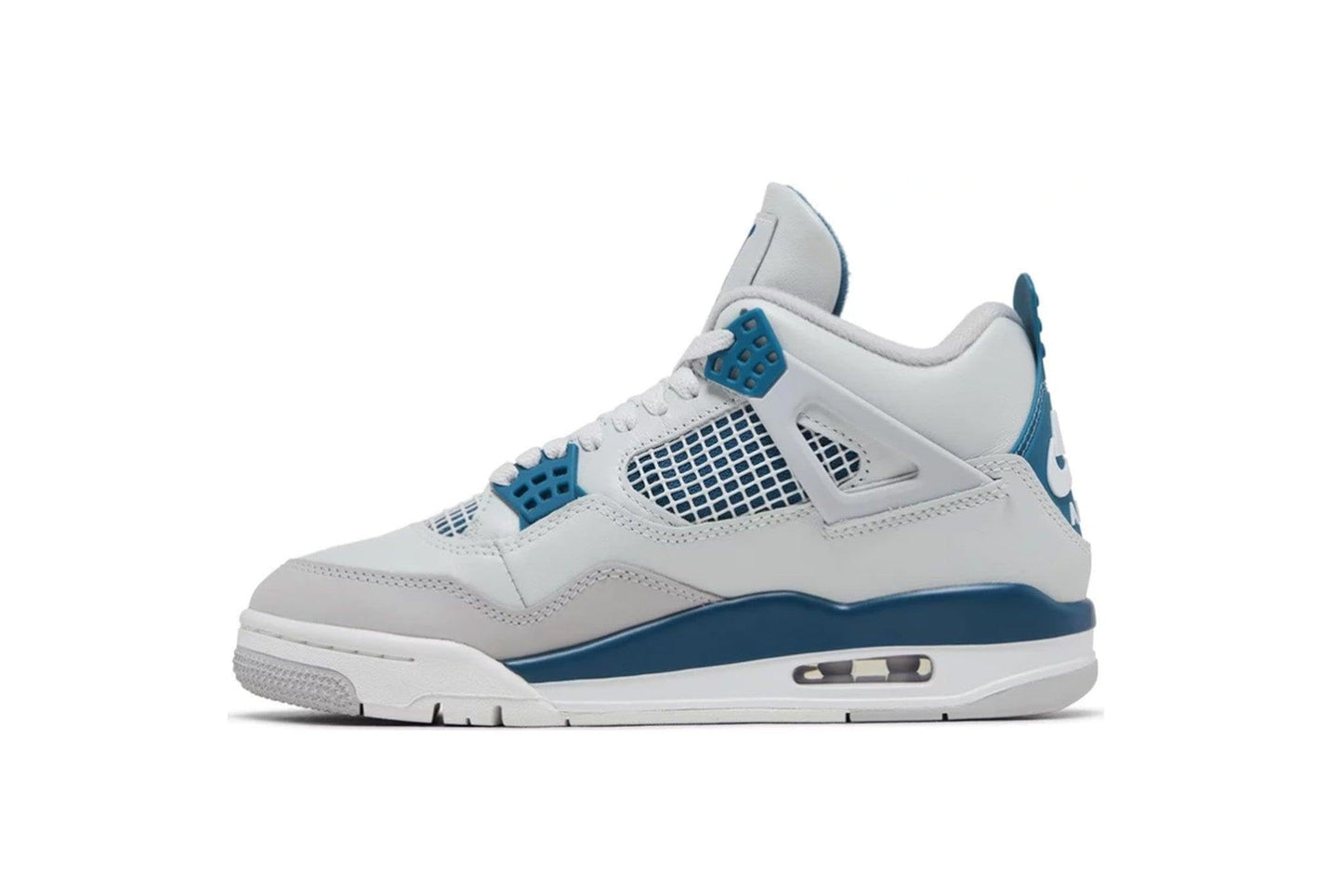 Nike Jordan 4 Retro Mens Shoes Off White/Military Blue-neutral Grey