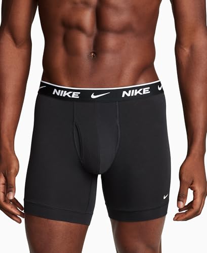 Nike mens Essential Cotton Stretch W/Fly Boxer Brief Underwear (3-pack)