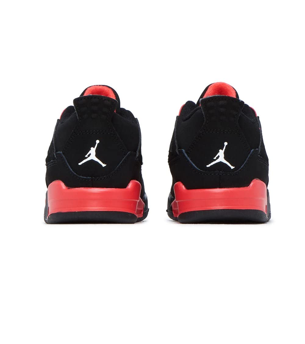 Nike Kid's Air Jordan 4 Retro Sneaker Black/White-red
