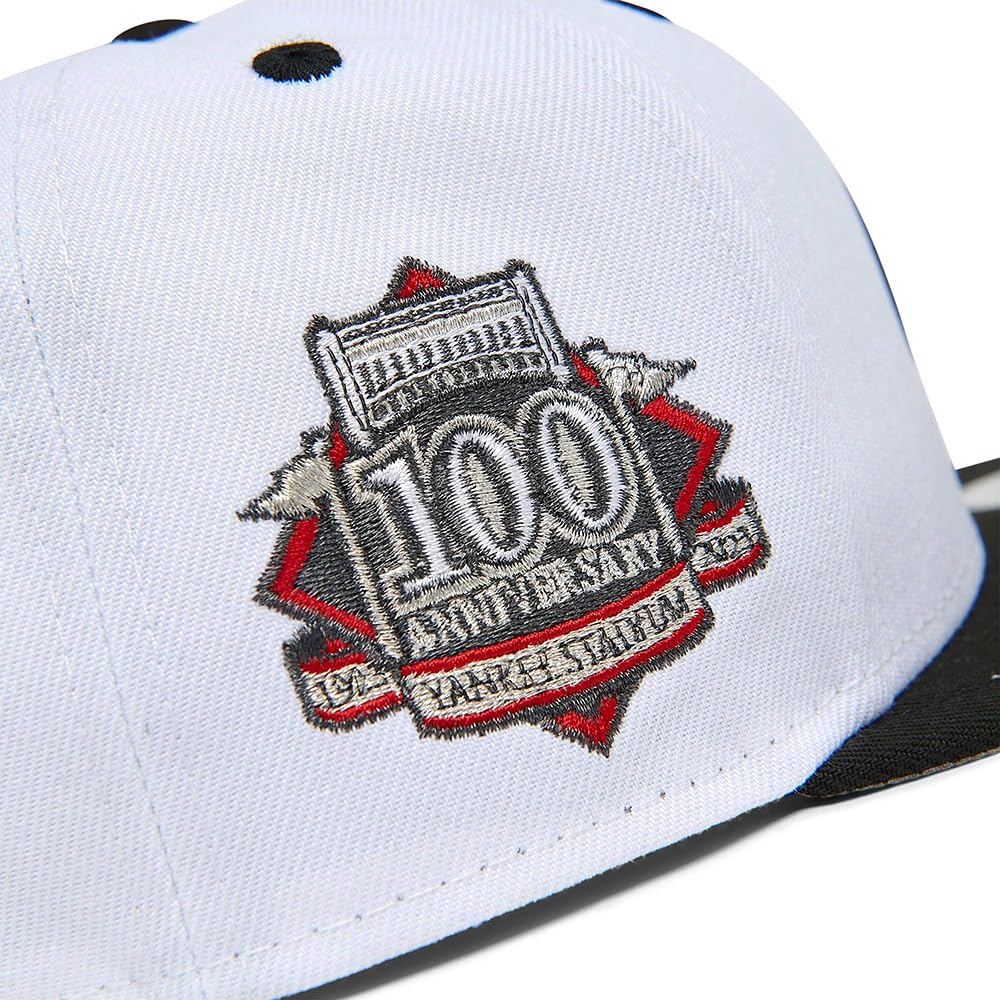 New Era NY New York Yankees 9FIFTY 100th Anniversary Big Apple Snapback Cap, Adjustable Hat White