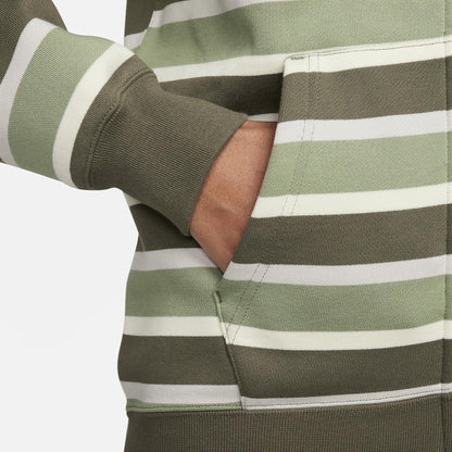 Nike SB Full-Zip Fleece Skate Hoodie (FN2512-113, Coconut Milk/Oil Green/White) Size Small