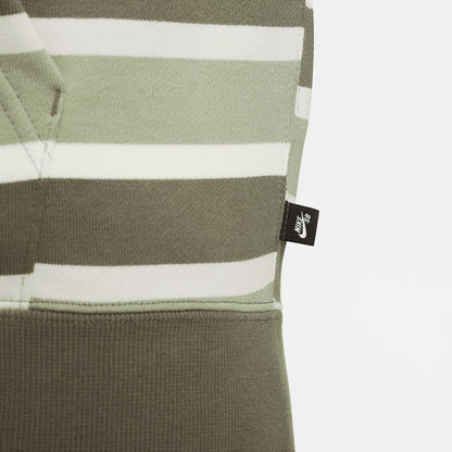 Nike SB Full-Zip Fleece Skate Hoodie (FN2512-113, Coconut Milk/Oil Green/White) Size Small