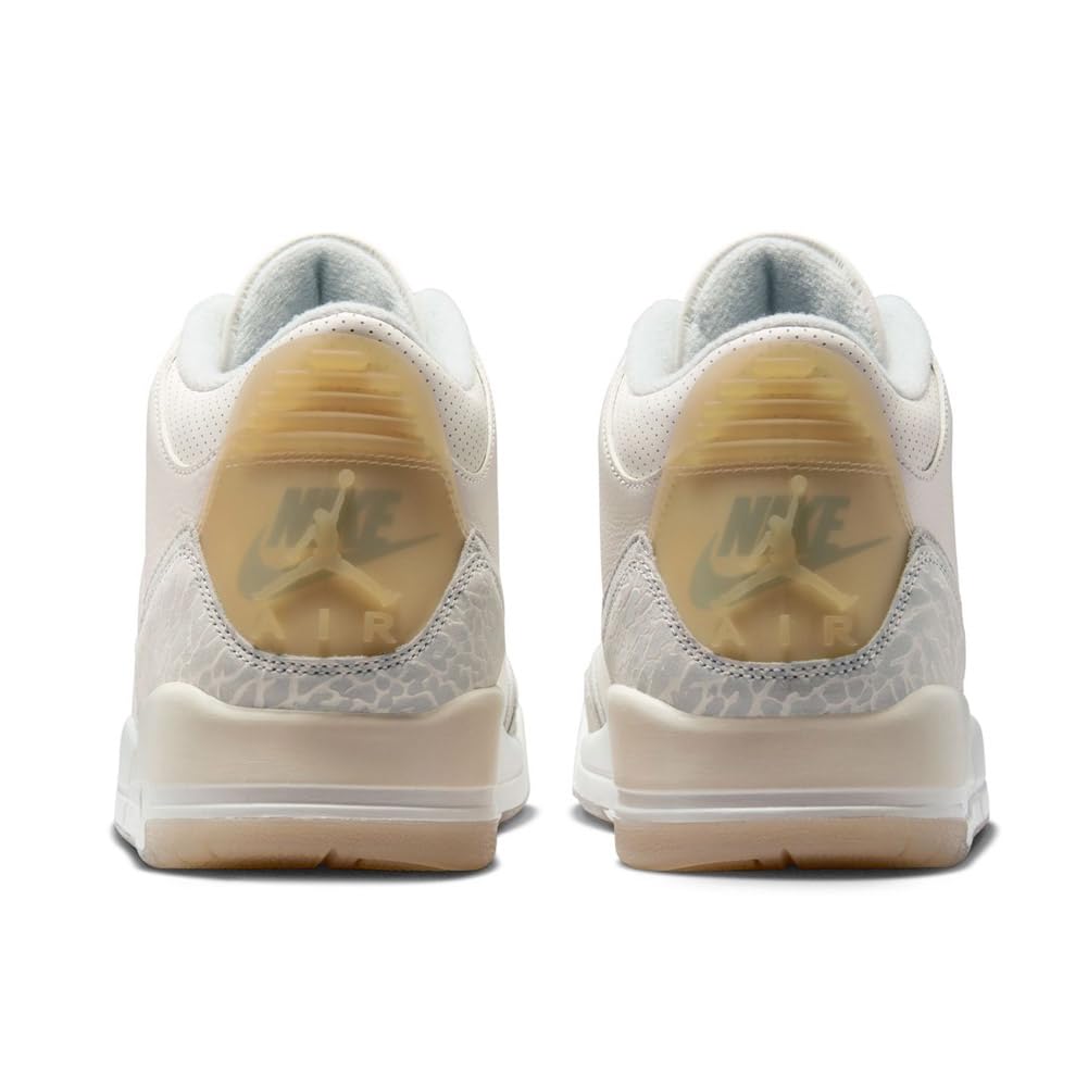 Nike Men's Air Jordan 3 Retro Sneakers Ivory/Grey Mist-cream