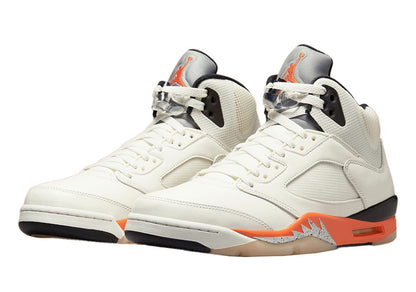 Nike Air Jordan 5 Retro Se Mens Basketball Trainers Sneakers Shoes White/Orange