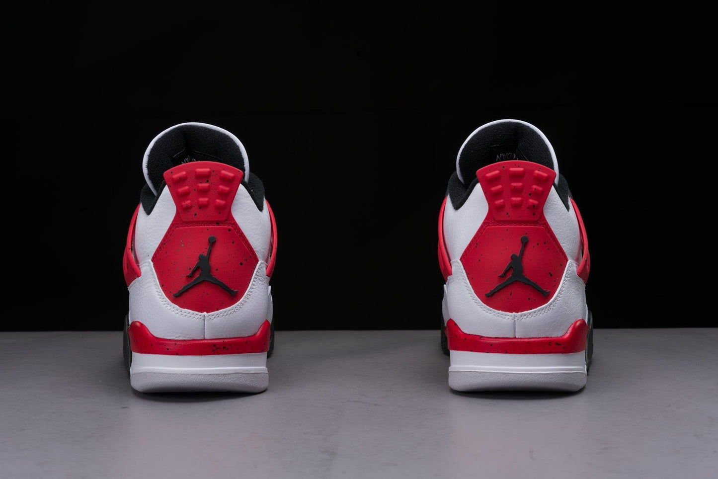 Jordan 4 Retro Mens Shoes White/Fire Red-black