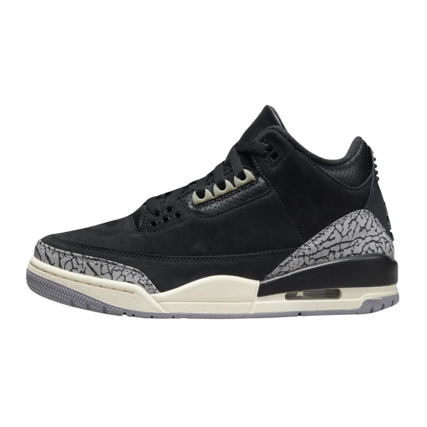 Air Jordan 3 Retro Womens Shoes Off Noir/Black-SAIL Size-9