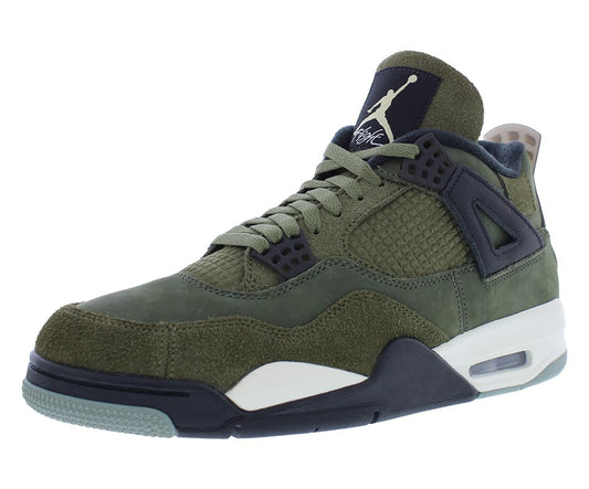 Nike Air Jordan 4 Retro Craft Mens Shoes Medium Olive/Pale Vanilla