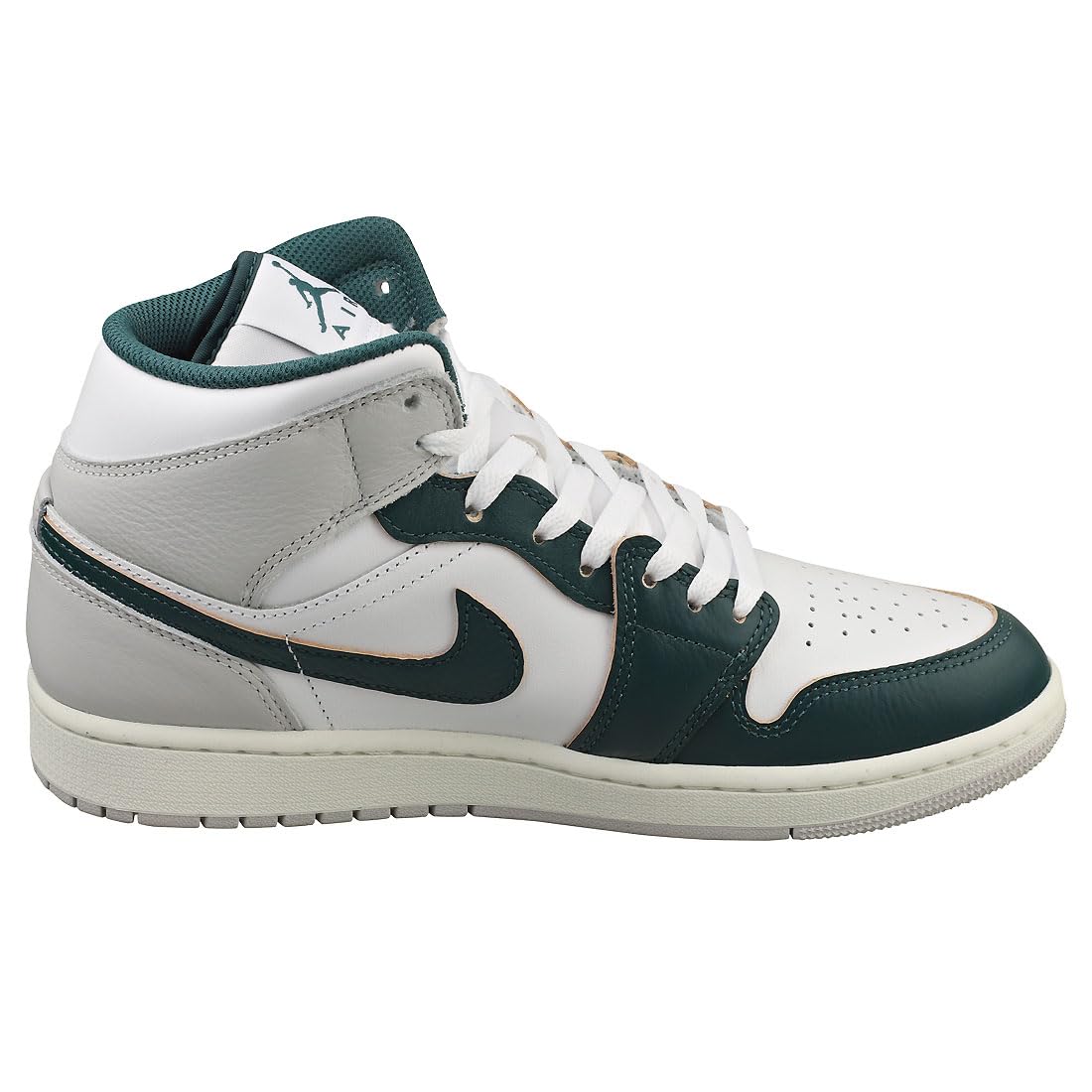Jordan Men's 1 Mid SE White/Oxidized Green-Sail (FQ7720 103) - 11.5