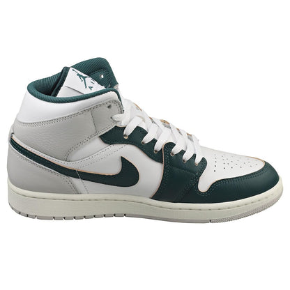 Jordan Men's 1 Mid SE White/Oxidized Green-Sail (FQ7720 103) - 11.5