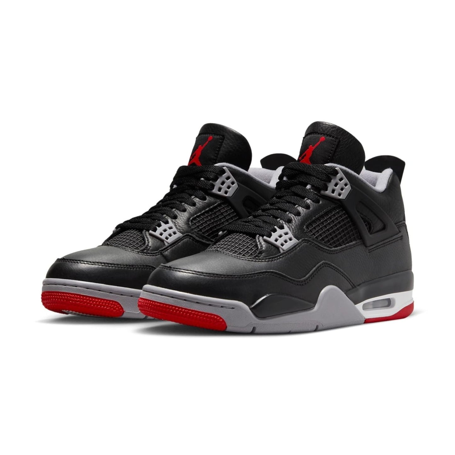 Nike Boys' Jordan 4 Retro Shoes Black/Fire Red-cement Grey