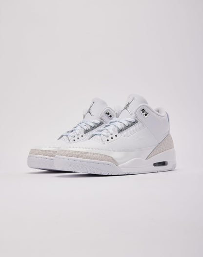 AIR JORDAN 3 RETRO WHITE AND SILVER